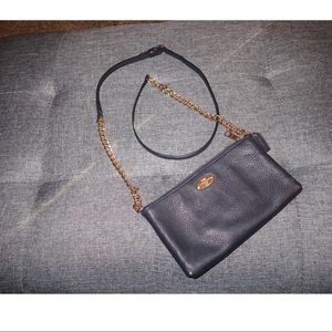 COACH • Navy Pebbled Leather Cross Body Bag